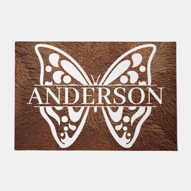 Personalised Butterfly Doormat (Front)