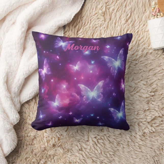 Personalised Butterfly Fantasy Art Cushion (Blanket)