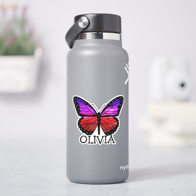 Personalised Butterfly Girl's Name  (HydroFlask)