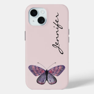Personalised Butterfly iPhone 15 Phone Case 