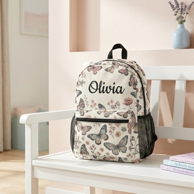 Personalised Butterfly Kids Backpack with Name (Creator Uploaded)