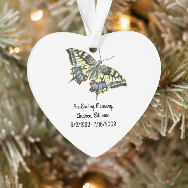 Personalised Butterfly Memorial Ornament (Tree)