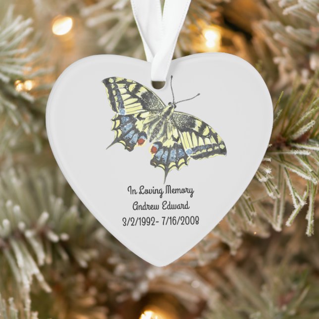 Personalised Butterfly Memorial Ornament (Tree)