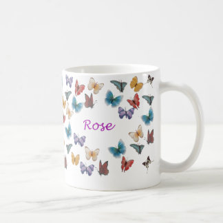 Personalised Butterfly Mug - Rose
