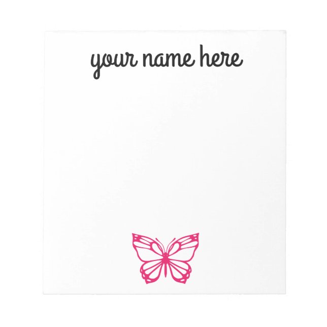 Personalised Butterfly Notepad for Girls (Front)