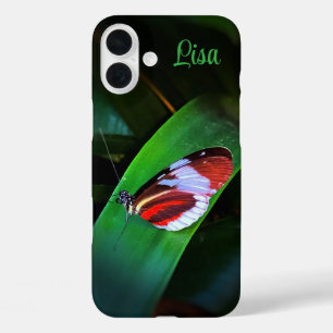 Personalised Butterfly on Leaf Apple iPhone Case