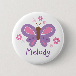 Personalised Butterfly Pin Badge