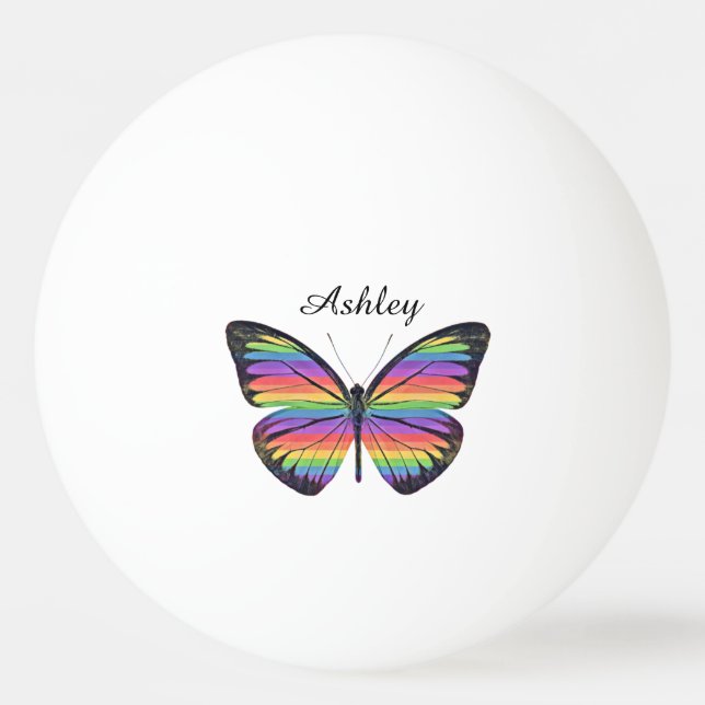 Personalised Butterfly Ping Pong Ball (Front)