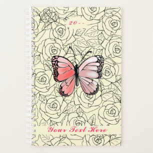 Personalised Butterfly Planner Custom Text Years