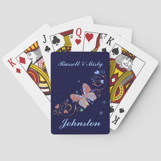 Personalised Butterfly Playing Cards (Back)