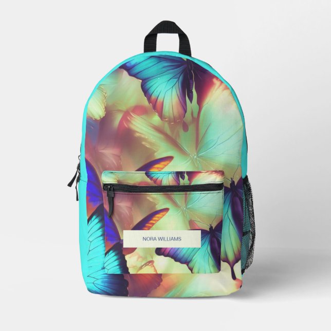 Personalised Butterfly Printed Backpack (Front)