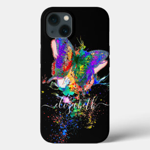 Personalised butterfly splatter Case-Mate iPhone 13 Case