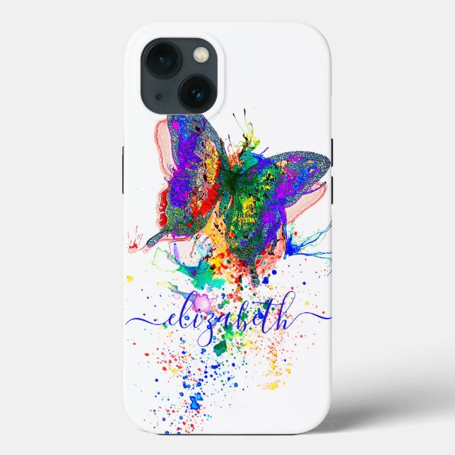 Personalised butterfly splatter  Case-Mate iPhone case (Back)