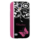 Personalised Butterfly Swirls Cranberry Pink