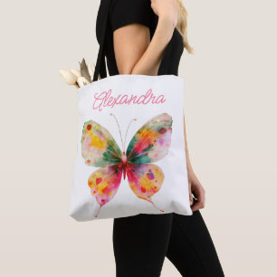 Personalised butterfly tote bag