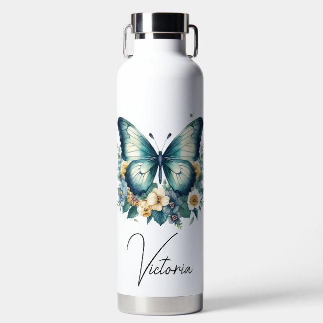 Personalised Butterfly Water Bottle (Front)