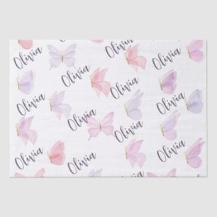 Personalised Butterfly Wrapping Paper. Tissue Paper
