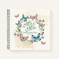 Personalised Butterfly Wreath Wedding Guestbook