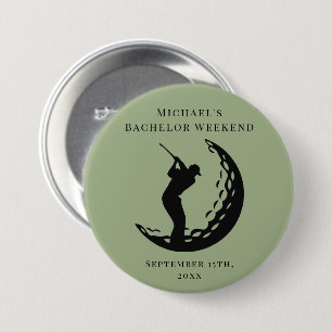 Personalised Button Bachelor Golf Weekend
