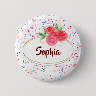Personalised Buttons, custom Buttons, name 6 Cm Round Badge