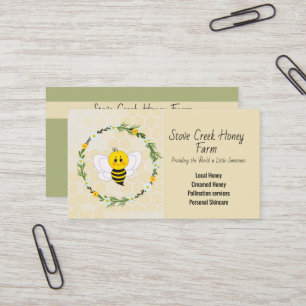 Personalised Buy Local Honey Business Card