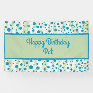 Personalised By the Sea Blue and Green  Banner