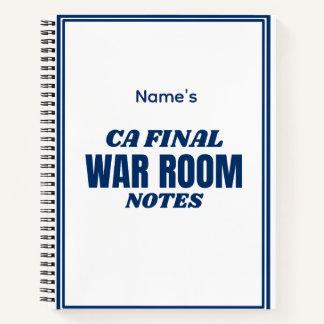 Personalised CA Final Notebook – Custom Name Study