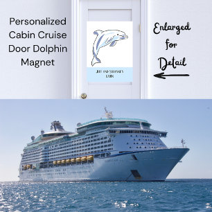 Personalised Cabin Cruise Door CUTE Dolphin Magnet