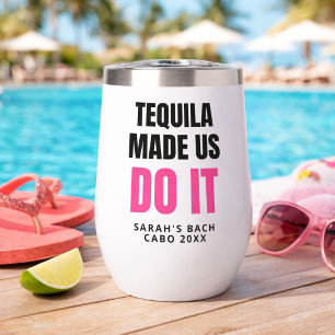 Personalised Cabo Bach Party Wine Tumbler