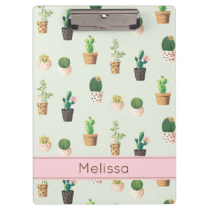 Personalised Cactus Print Clipboard