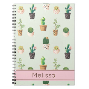 Personalised Cactus Print Notebook