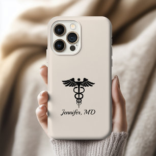 Personalised Caduceus Phone Case Gift Nurse Doctor