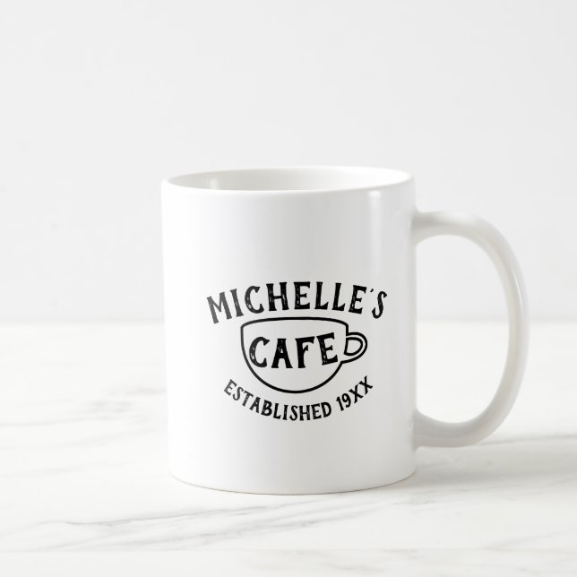 Personalised Cafe Coffee Mug (Right)