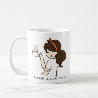 Personalised Caffeinated & Vaccinated Coffee Mug