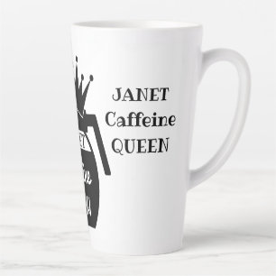 Personalised Caffeine QUEEN Coffee Pot Latte Mug