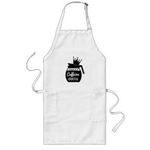 Personalised Caffeine QUEEN Coffee Pot Long Apron