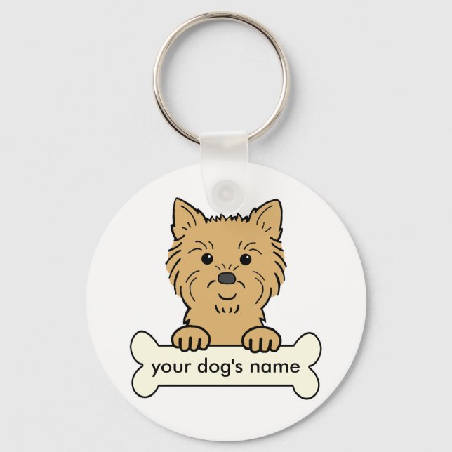 Personalised Cairn Terrier Key Ring (Front)