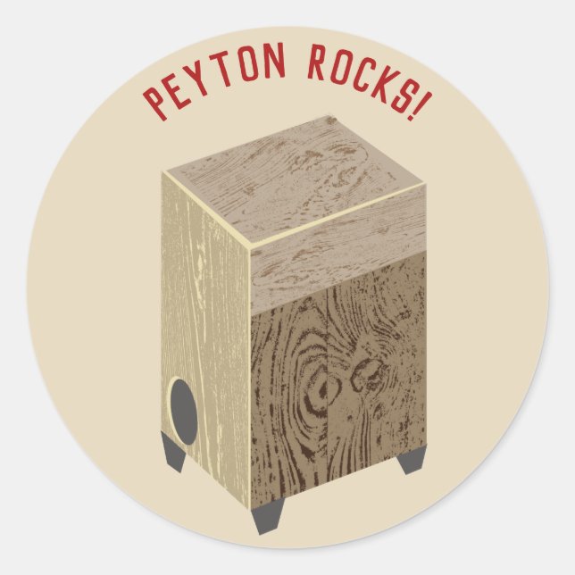 Personalised Cajon Drum Stickers (Front)