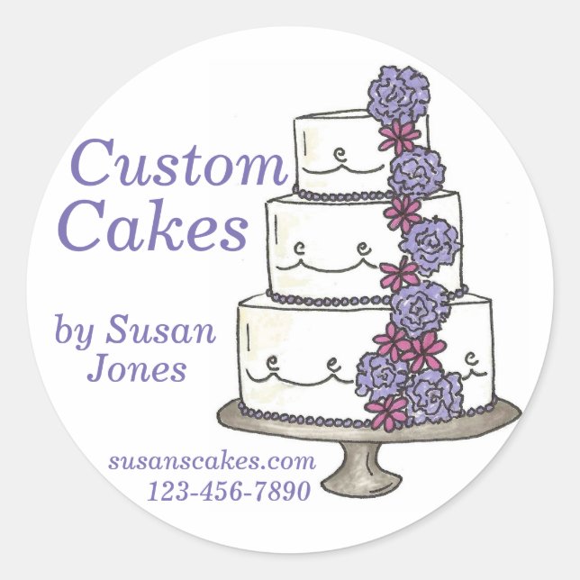 Personalised Cake Decorator Design Made By Sticker (Front)