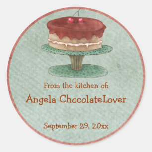 Personalised Cake Recipe Stickers
