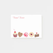 Personalised Cake Sweets Post-It Notes