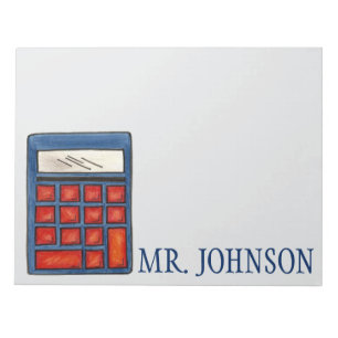 Personalised Calculator Math Teacher Notepad