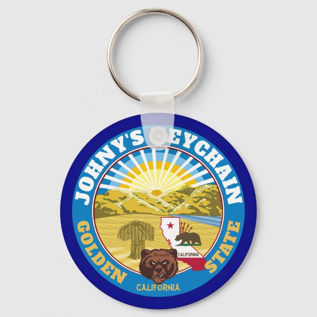 Personalised California Keychain (Front)