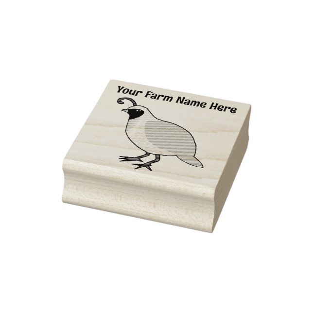 Personalised California Valley Quail Farm Rubber Stamp (Stamp)