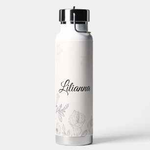 Personalised Calla Lillies Water Bottle
