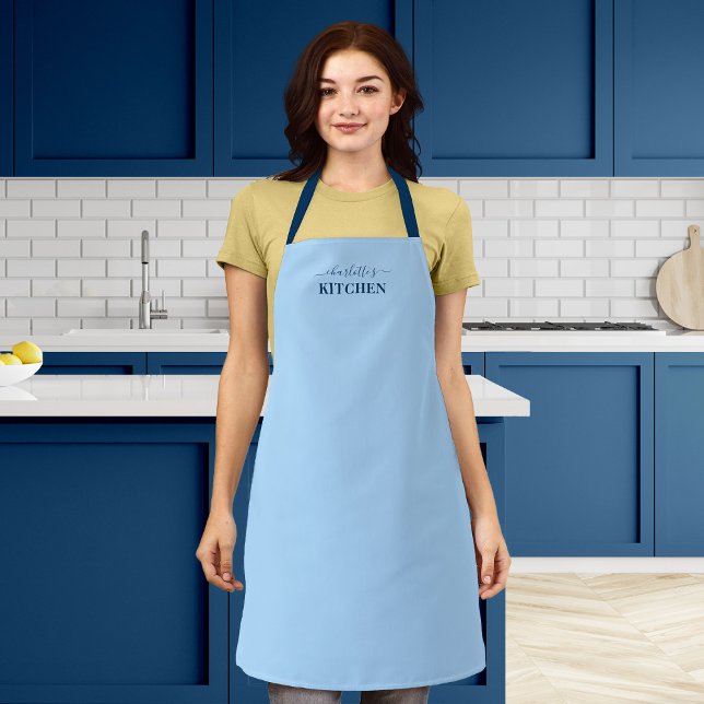 Personalised Calligraphy Editable Colours Kitchen Apron (Creator Uploaded)