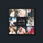 Personalised Calligraphy Family 8 Photo Collage Canvas Print<br><div class="desc">Modern and elegant design printed Personalised Calligraphy Family 8 Photo Collage Canvas Print  that can be customised with your text. Check out the Graphic Art Design store for other products that match this design!</div>
