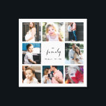 Personalised Calligraphy Family 8 Photo Collage Canvas Print<br><div class="desc">Modern and elegant design printed Personalised Calligraphy Family 8 Photo Collage Canvas Print  that can be customised with your text. Check out the Graphic Art Design store for other products that match this design!</div>