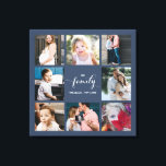 Personalised Calligraphy Family 8 Photo Collage Canvas Print<br><div class="desc">Modern and elegant design printed Personalised Calligraphy Family 8 Photo Collage Canvas Print  that can be customised with your text. Check out the Graphic Art Design store for other products that match this design!</div>