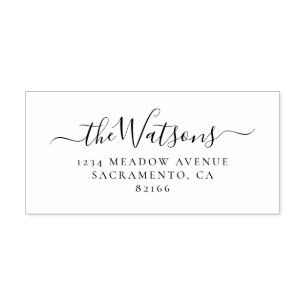 Personalised Calligraphy Return Address Self-inking Stamp